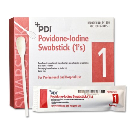Swabstick Impregnated PVP 1'S PDI® 10% Strength  .. .  .  